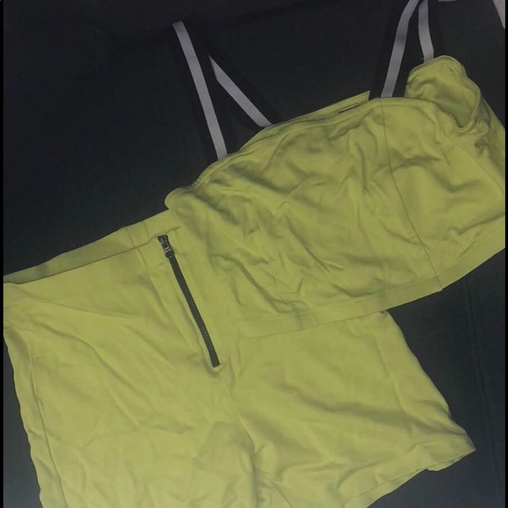 Neon Biker short and cropped top combo